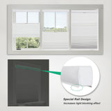 Tonature No Tools No Drill Top Down Bottom Up Cellular Shades for Windows, 1" Blackout Fabric, Cordless Honeycomb Blinds for Indoor Window, Thermal Insulated Noise Reduction, 31" W x 64" H, White Tonature