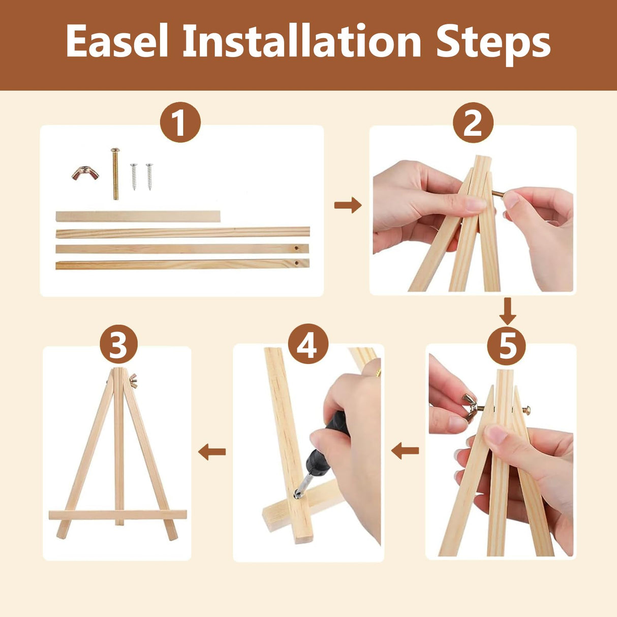 Reivworl 3 Pack Framed Paint by Numbers for Adults with Wooden Easel, Christmas Paint by Numbers Kit for Adults Beginner, Acrylic Painting by Number for Home Decor 8X12 Inch Reivworl