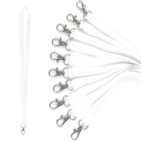 ASUNFO 50 Pcs Sublimation Lanyards Blank Bulk White Neck Lanyards Heat Transfer for ID Badge Holder Keychain ASUNFO