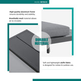 Soleil Jardin 4-Piece Outdoor Patio Furniture Set L-Shaped Aluminum Sectional Sofa with Coffee Table All-Weather Patio Conversation Set with Cushions, Dark-Grey Soleil Jardin