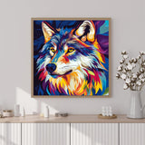 Artunion Framed Paint by Numbers Kit for Adults Beginners & Kids Ages 8-12,Wolf Head Paint by Number with Frame,Acrylic Paint by Numbers Kit on Canvas 10 * 10 Inch Without Easel Artunion