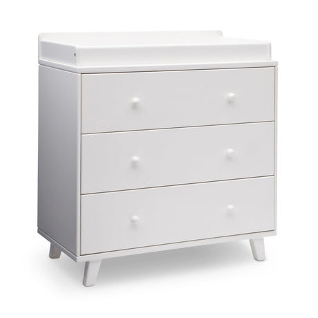 Delta Children Ava 3 Drawer Dresser with Changing Top and Interlocking Drawers - Greenguard Gold Certified, White Delta Children