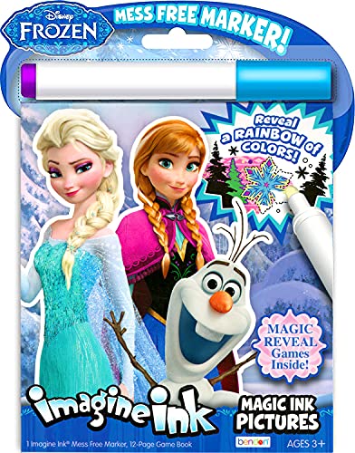 Classic Princess Magic Ink Coloring Super Set - 3 Books Featuring Disney Princesses, Frozen, and Raya The Last Dragon with Invisible Pens, Stickers Disney