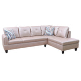 NicBex MZX-Niki-SF-00072-LWJ Sofas & Couches, Right Chaise, Latte-Faux Leather NicBex