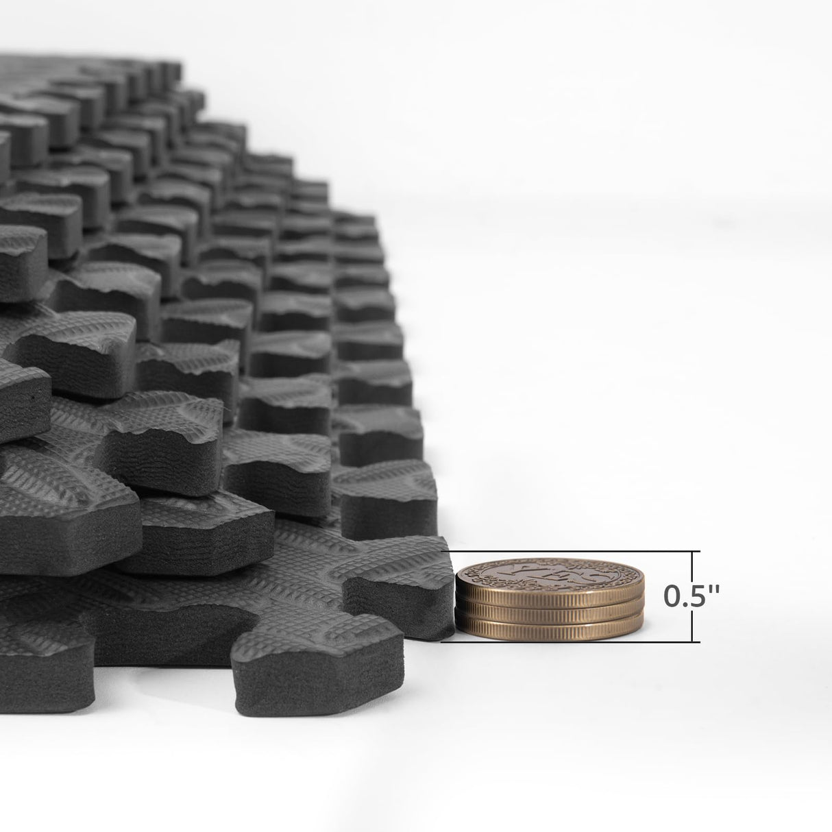 Art3d Eva Puzzle Exercise Mats, 1/2” Thick Foam Interlocking Tiles for Gyms, Flooring, Workout, Gym Equipments, Pack of 6 Art3d