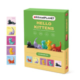 ORIGAMIPLANET Hello Kittens 3D Origami Paper Craft Gift Set-5 pcs, Cute Cat Pre-Cut Origami Kit, Animal Paper Sculpture Kit for Teens & Adults, Home Decor DIY Art Gift for Birthday, Family Activity ORIGAMIPLANET