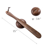 muso wood Shoe Horn 15" Long Handle for Seniors, Wooden Shoehorn for Men Women Kids Elderly Pregnancy - Hang Easily (Walnut) muso wood