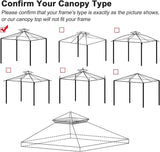 FORALEBEN 10' x 10' Gazebo Replacement Canopy Top Cover for 2 Tier Canopy Patio Garden Gazebo Outdoor BBQ Roof Cover Shelter (Taupe) FORALEBEN