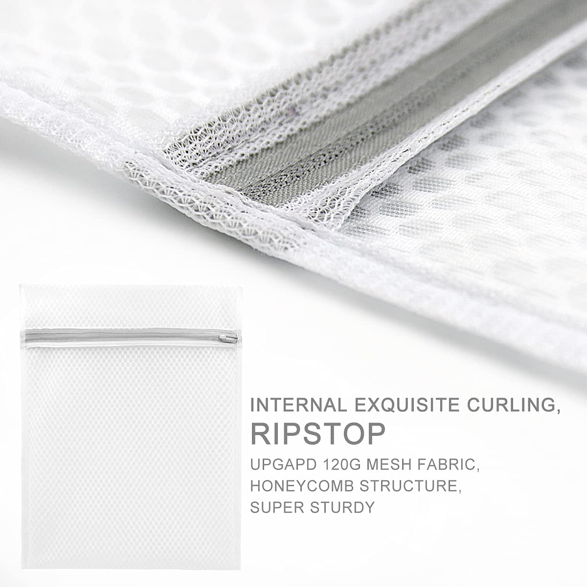 3Pcs Durable Honeycomb Mesh Laundry Bags for Delicates 12 x 16 Inches (3 Medium) WoodArtSupply