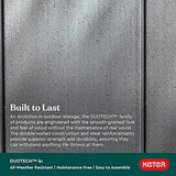 Keter Denali 150 Gallon Resin Large Deck Box-Organization and Storage for Patio Furniture, Outdoor Cushions, Garden Tools and Pool Toys, Grey & Black Keter