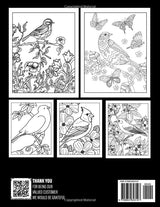 Songbirds Coloring Book: Fabulous Coloring Pages With Unique Illustrations Ideal Gift For All Ages Relaxation And Stress Relief Majosta
