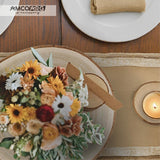 10 Pcs Wood slices for centerpieces 6-8 Inch, with 10 Versatile Candle Holders and Card Holders,and 20 Cards. Rustic wooden centerpieces for table for weddings,baby showers,DIY,crafts, party,home deco AMCOARG