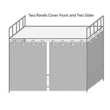 Mocarly Dorm Single Twin Bunk Bed Tents Drapes Dustproof Blackout Underbed Cloth Bed Privacy Curtains (Blue-2panels, 47.2 x 78.7 in) Mocarly