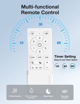 warmiplanet Ceiling Fan with Lights Remote Control, 52 Inch, Brushed Nickel (5-Blades) warmiplanet