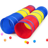 PigPigPen Kids Tunnel for Toddlers,Pop Up Play Tunnel Tent for Babies or Dogs, Indoor & Outdoor Toys for Kids Backyard Playset (Classic 2 Pack Tunnels) PigPigPen