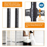 Wire Shelving Unit Metal Shelf Organizer Heavy Duty Wire Rack Storage Unit Rack Utility for Bathroom Office Kitchen (Black, 14" D x 30" W x 60" H) BestOffice