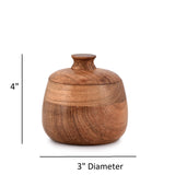 Samhita Acacia Wood Urn for Human Ashes for Funeral, Burial or Home for Human or Pet Ashes (3" x 3" x 4”) Samhita