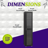 Kings Brand Furniture Romero Tall Curio Storage Cabinet - Versatile Black Bookshelf for Living Room, Kitchen, Bedroom & Office Kings Brand Furniture