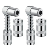 SURIEEN 90 Degree Grease Coupler Adapter with Sleeves, 3 Jaw Angle Grease Fitting Tool, 90 Degree Grease Gun Coupler Snaps onto Grease Fittings in Tight Spaces for Auto, Farm, Truck - 4 Pieces SURIEEN