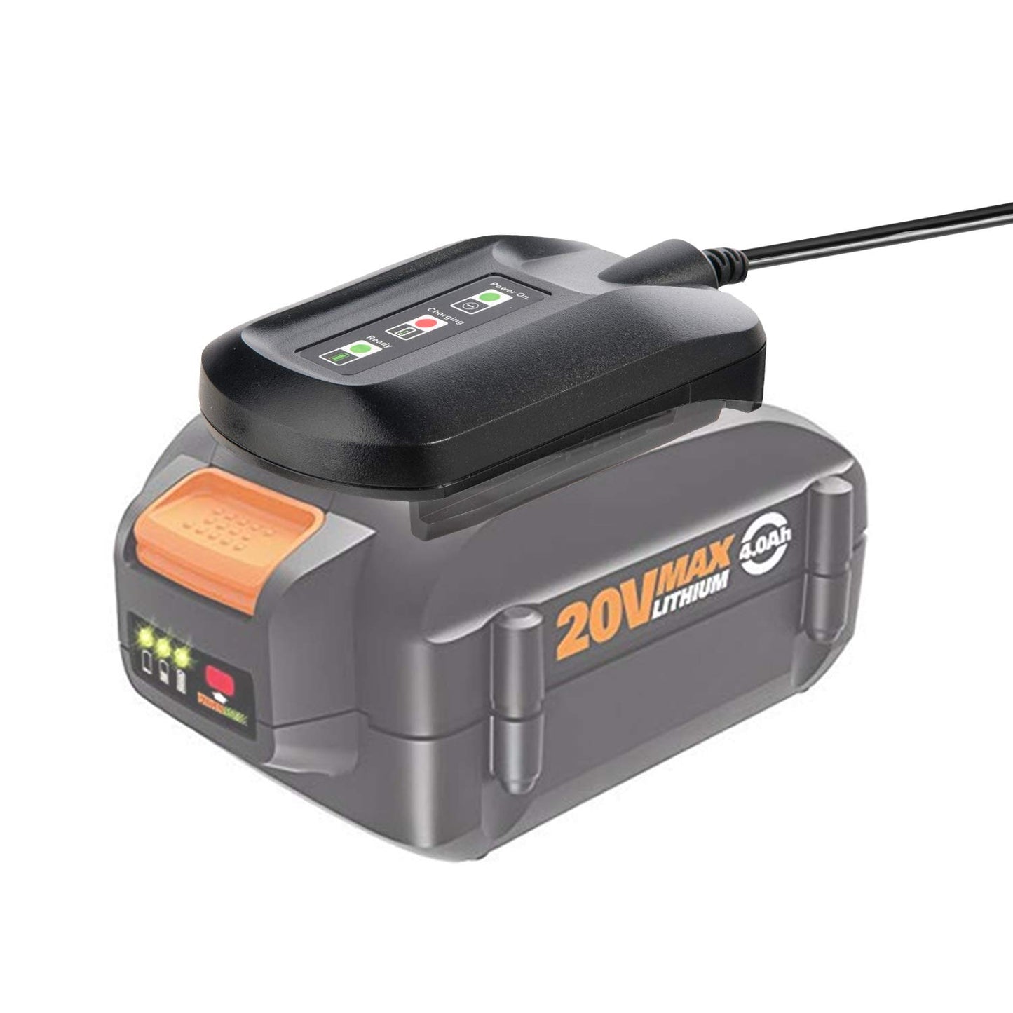 WA3742 Charger for 20V Lithium Battery WA3520 WA3525 WA3578, Cell9102 Replacement Worx Battery Charger 20V WA3732 WA3875 WA3881 - WoodArtSupply