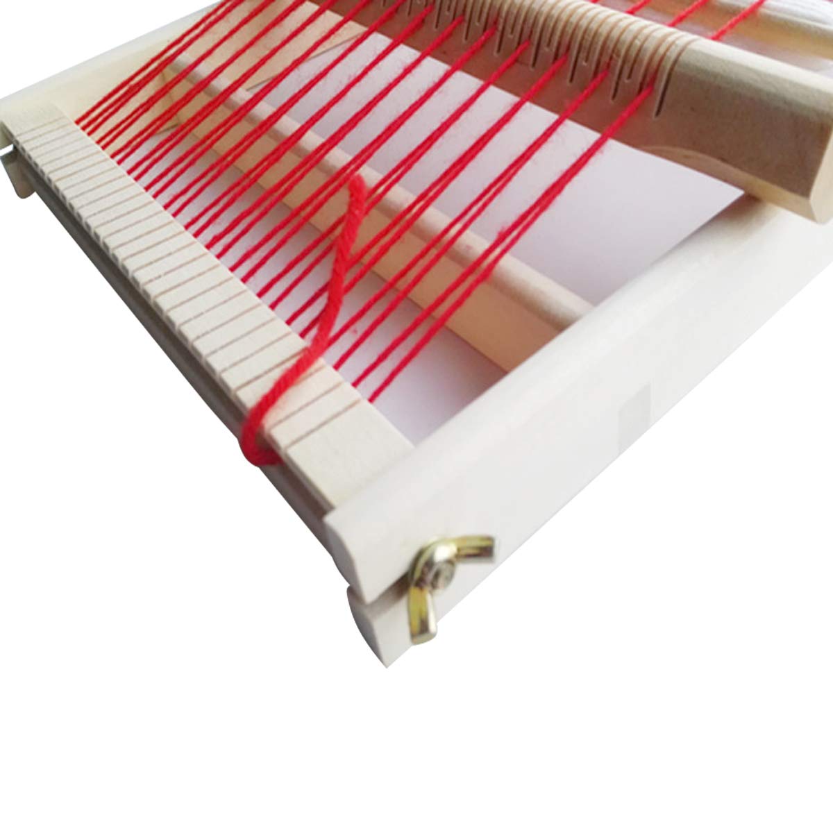 KISSBUTY Wooden Multi-Craft Weaving Loom Large Weaving Frame to Handcraft for Kids and Beginners, 9.9 by 15.7 by 1.3 Inches (Wooden) KISSBUTY