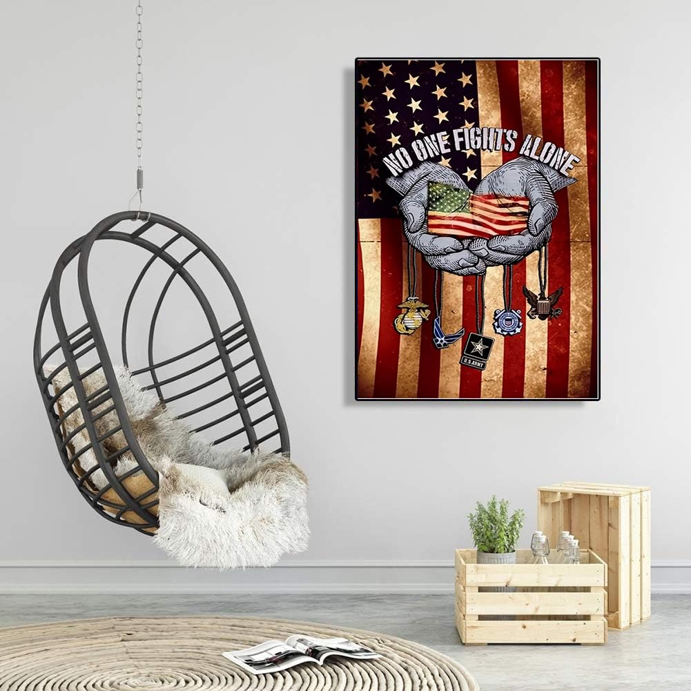 KTHOFCY 5D DIY Diamond Painting Kits for Adults, American Flag Patriotic Full Drill Embroidery Cross Stitch Crystal Rhinestone Paintings Pictures Arts Wall Decor Painting Dots Kits 11.8X15.7 inch KTHOFCY