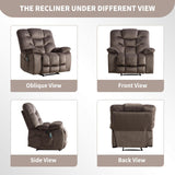 HAOMARKETS Oversized Electric Recliner Chairs with Massage and Heat, 41" Wide Power Reclining Chair with USB Charging Port, Breathable Overstuffed Reclining Sofa for Living Room Bedroom (No Lift) HAOMARKETS