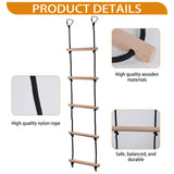 ChengFu Swing Rope Ladder, Hanging Rope Ladders, Ninja Warrior Obstacle Course Accessories, Kids Climbing Game Hanging Ladder for Swing Accessories (2 Hooks) ChengFu