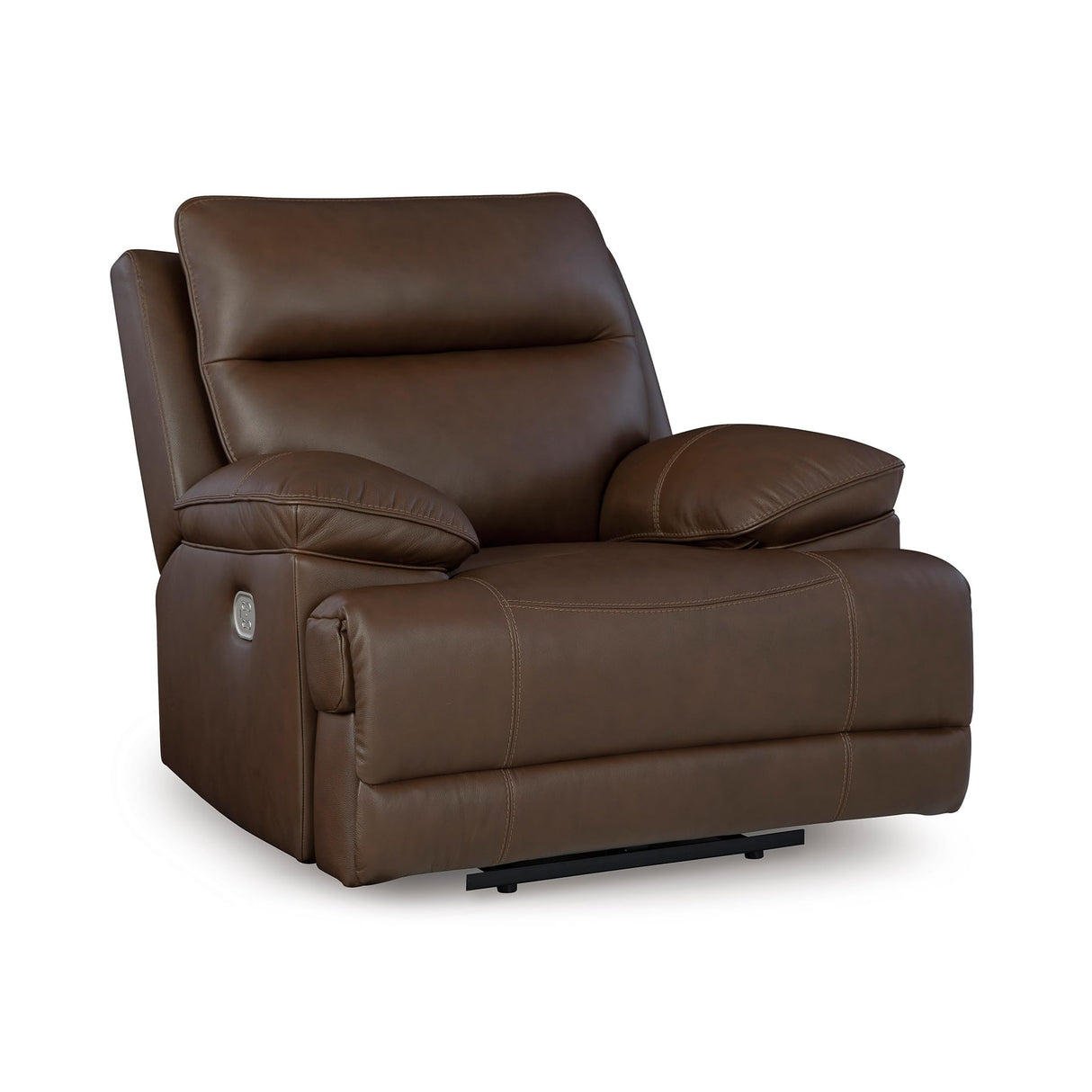 Signature Design by Ashley VonRyan Modern Zero Gravity Leather Match Power Recliner with Adjustable Headrest and USB Ports, Dark Brown Signature Design by Ashley