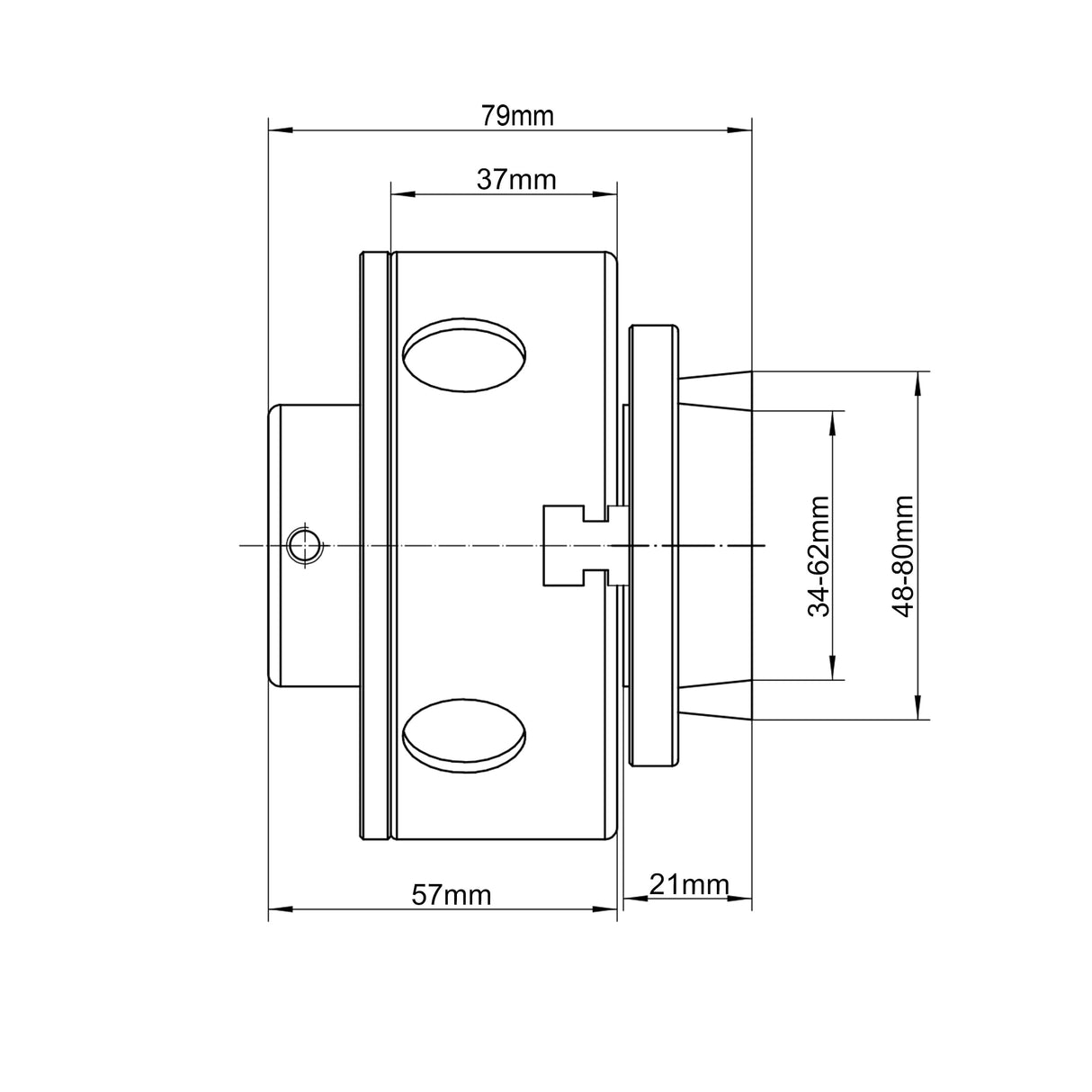 BMWOOD CK100 3.75" 4-Jaw Chuck Thread 1"x8TPI With Dovetail Jaws, Wood Screw, Two Nylon Washers, Square Key, Hex Key for Woodlathe Woodturning BMWOOD