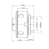 BMWOOD CK100 3.75" 4-Jaw Chuck Thread 1"x8TPI With Dovetail Jaws, Wood Screw, Two Nylon Washers, Square Key, Hex Key for Woodlathe Woodturning BMWOOD