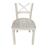 International Concepts Charlotte X-Back Chairs, Brown IC International Concepts