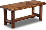 Southern Rustic LOGWERKS Live Edge Log Pine and Cedar Coffee Table (Honey Pine) Southern Rustic LOGWERKS