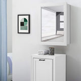 Tangkula Mirrored Bathroom Cabinet, Wall Mount Storage Organizer, Medicine Cabinet with Single Doors Tangkula