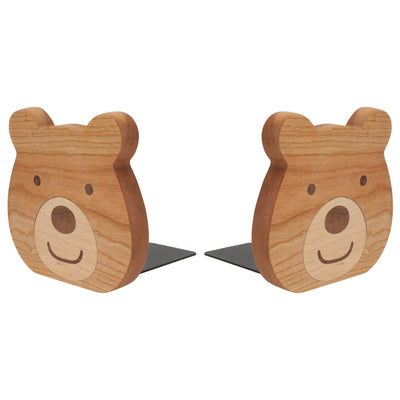 2PCS Animal Bear Modeling Bookends Metal Iron Bookends Book Holding Stands Cabin Decorative Farmhouse Rustic Bookshelf Decor Tabletop Shelves Nonskid Book Stoppers