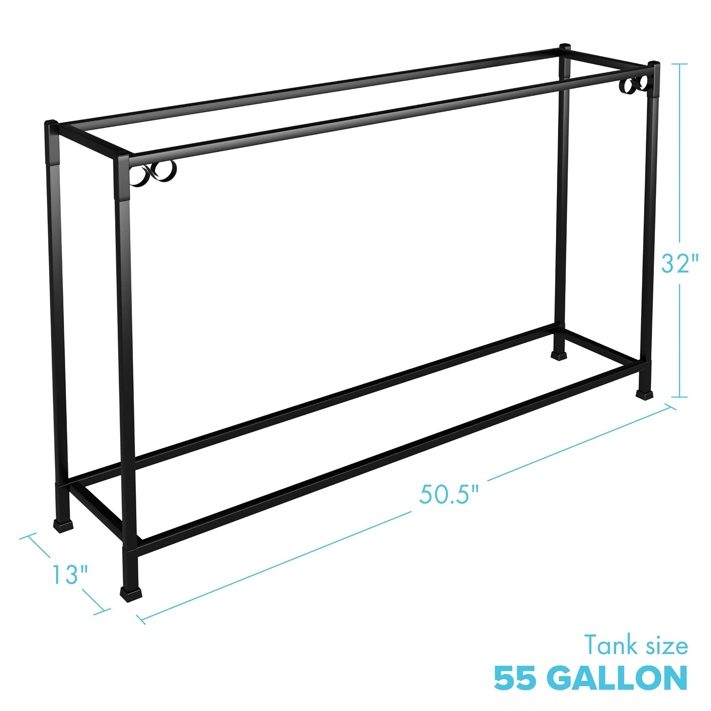 TitanEze 55 Gallon Double Aquarium Stand (2 Stands in 1), Fish Tank Stand, Bird Cage Stand, 50.5" W x 32" H x 13" D - WoodArtSupply