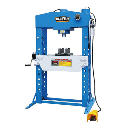 Baileigh 75-Ton Pneumatic Shop Press (HSP-75A) - WoodArtSupply