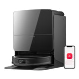 roborock Saros 10R Robot Vacuum and Mop, Powerful Suction, Zero-Tangling, 3.14’’ Ultra Slim, FlexiArm Riser Technology for Carpet & Floor, Corner & Edge Cleaning, Self-Emptying, Hot Air Drying, Black roborock