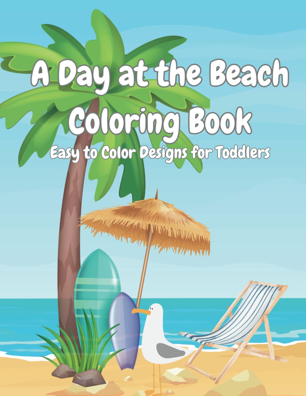 A Day at the Beach Coloring Book WoodArtSupply