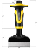 Rock Chisel Set, Firecore 3PCS Masonry Chisel with Hand Guard, Heavy Duty Point Flat Cold Chisel for Concrete Stone Brick Rock Tile Mortar Breaking Demolishing Carving Splitting Cutting Mason Tools Firecore