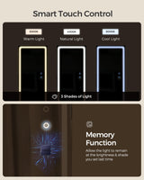 SONGMICS LED Mirror Jewelry Cabinet Standing, Lockable Jewelry Armoire with Full-Length Mirror and Adjustable LED Lights, Space-Saving Jewelry Organizer with Mirror, Gift Idea, Rustic Brown UJJC008X01 SONGMICS