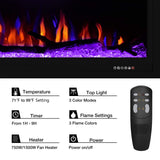 Valuxhome Electric Fireplace, 60 Inches Fireplace, Recessed and Wall Mounted Fireplaces for Living Room with Remote, Overheating Protection, Logset and Crystal, Touch Screen, 1500W/750W, Black Valuxhome