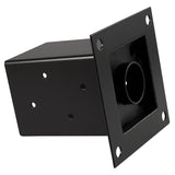 (4 PCS) LADECH 4x4 Post Anchor Base with Bottom Drainage Hole, Black Powder Coated Brackets for Fence Posts, Pergola, Mailbox Post, Come with Wood Screws and Concrete Anchors (4, 4x4) LADECH