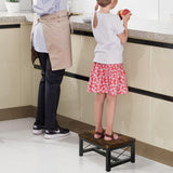 YINMIT Wooden Step Stool for Adults, Heavy Duty Step Stool for High Bed with Non-Slip Feet, Using for Bedroom, Living Room, Bathroom and Kitchen, Hold Up to 500 LBS YINMIT