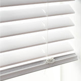 DEZ FURNISHINGS Cordless 2" Flat Slat Venetian Blind, 31" W x 60" H, White DEZ FURNISHINGS