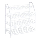 Rubbermaid 4-Tier Wire Shoe Rack, White, Simple Assemble, Storage Shelf for Organization in Bedroom/Closet Rubbermaid
