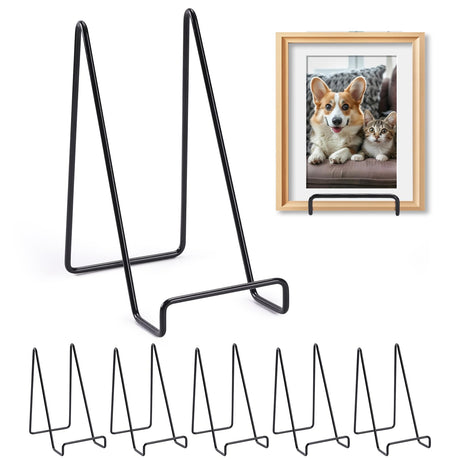 Tongyuyan 6 Pack 6 Inch Plate Stands for Display,Book Display Stand,Metal Plate Holder Display Stands,Small Easels for Display,Suitable for Books, Desktop Art, Images,Photos,and Collages Tongyuyan