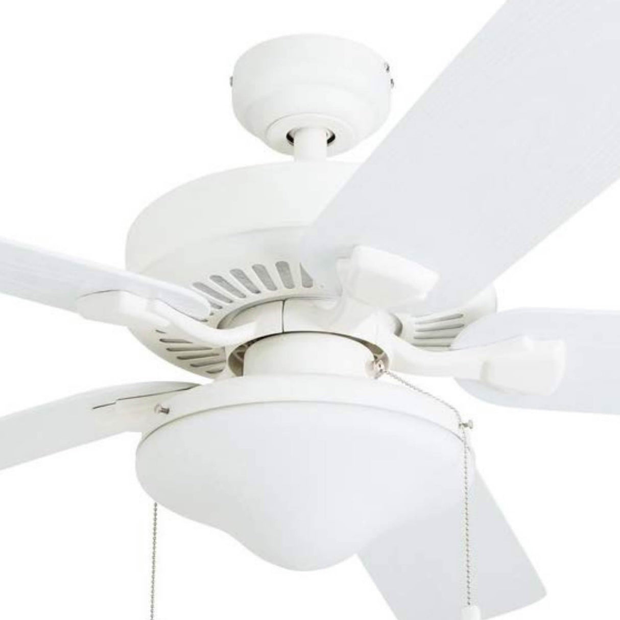 Honeywell Ceiling Fans Belmar 52 Inch Ceiling Fan Without Light, Outdoor Ceiling Fan with Pull Chain, Tri-Mount Traditional 5 Blade Design, ETL Wet Rated, White (50198-01) Honeywell Ceiling Fans