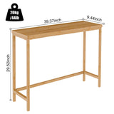 VASMIA Console Table, Entryway Table, Narrow Sofa Table, 39" Bamboo Hallway Table for Entryway, Living Room, Bedroom, Foyer, Natural VASMIA