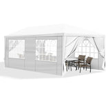 SEALAMB 10x20 FT Canopy Party Tent with 6 Removable Sidewalls, Durable Waterproof Pe Cloth, Outdoor Patio Party White Tents for Wedding Birthday and Garden SEALAMB